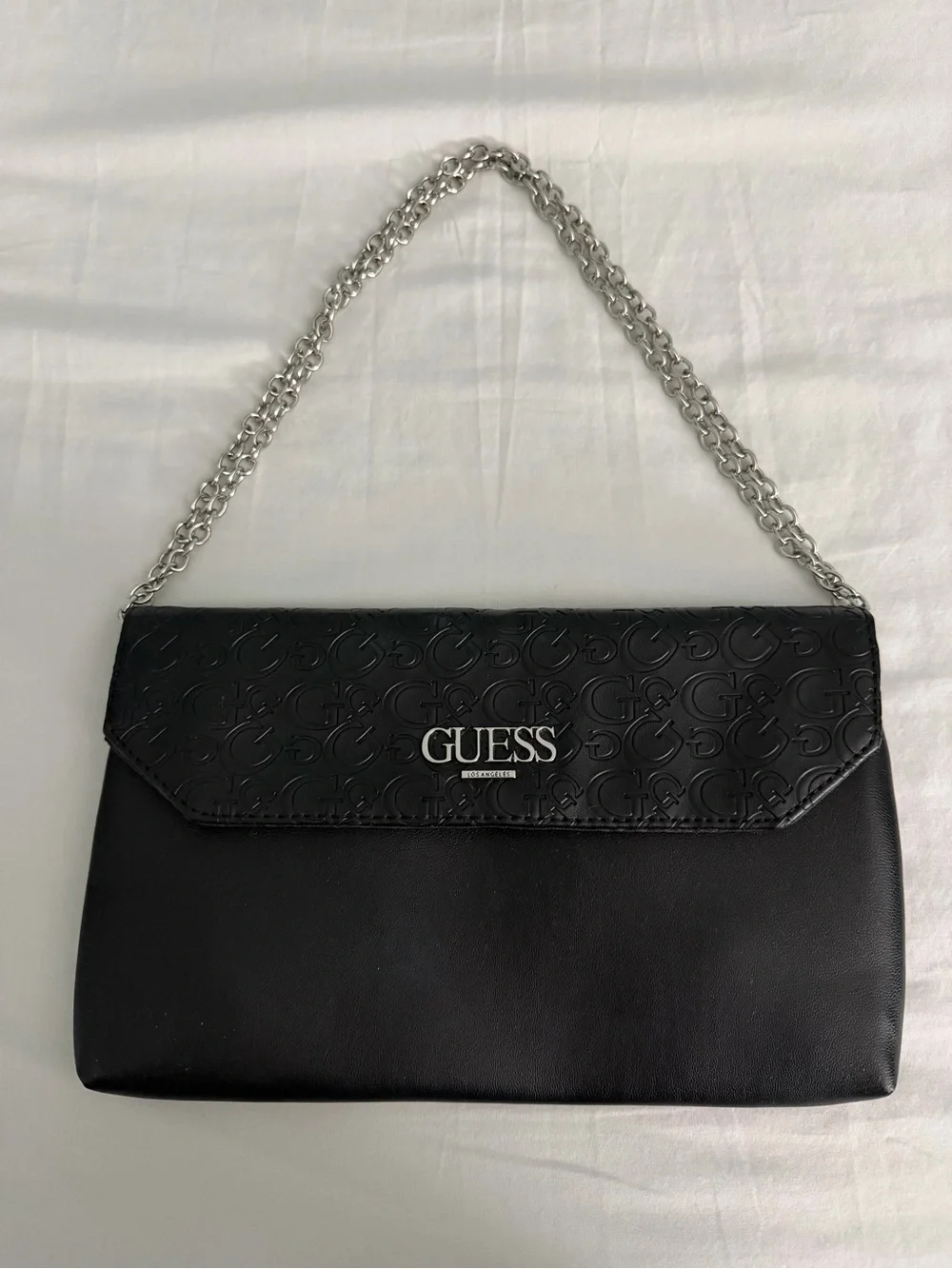 GUESS Black Chain-Handle Shoulder Bag